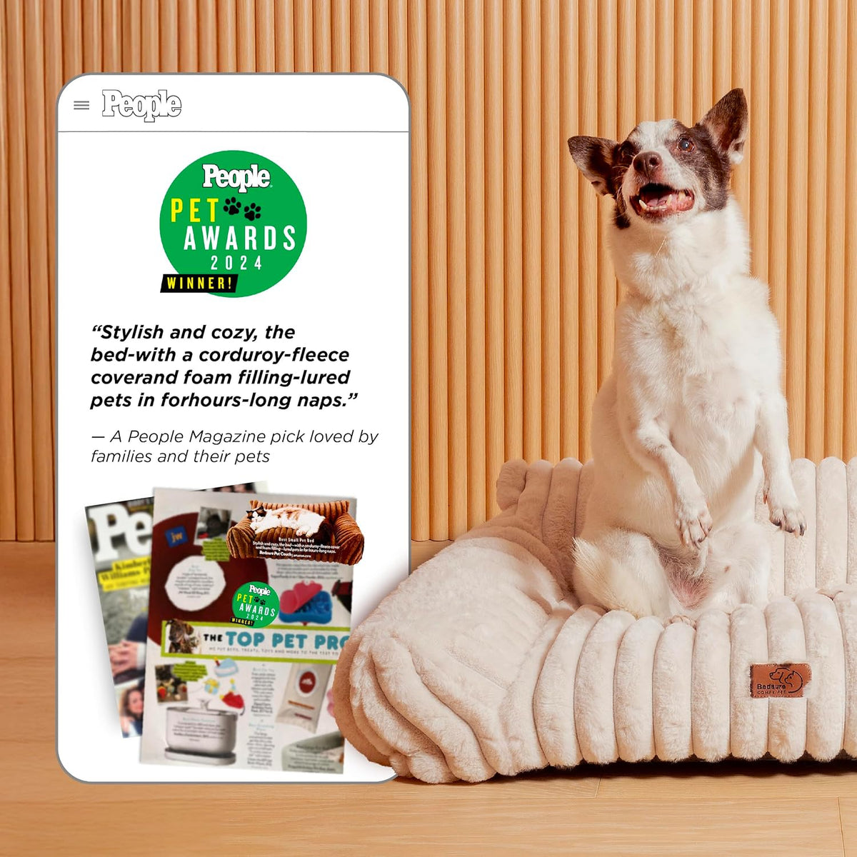 Bedsure ComfyFleece® Shown on TV Fluffy Cute Dog Couch for Pets,30in Cream