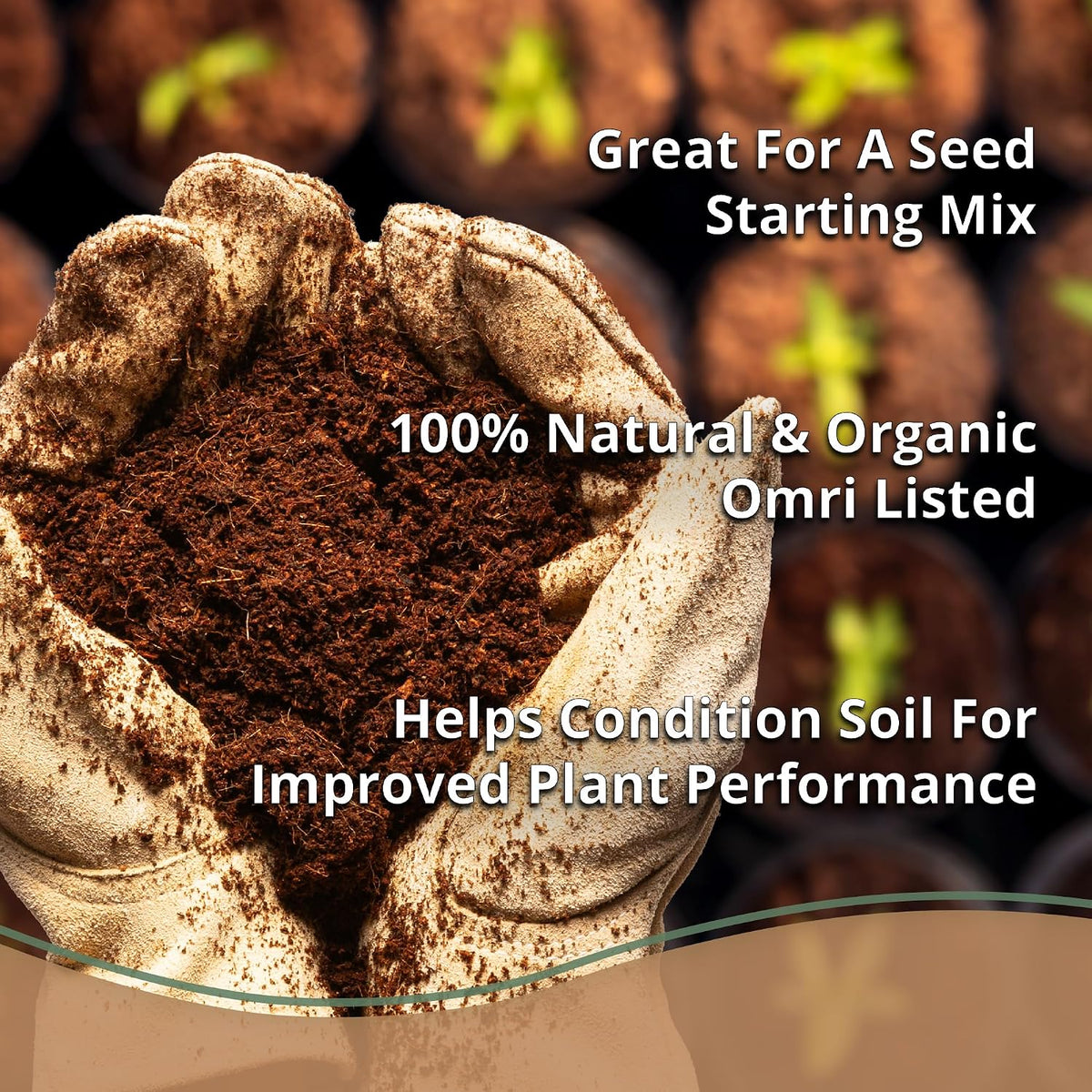 Coco Coir 250gm Bricks (10-Pack) - Organic Coco Coir for Plants & Gardening - OMRI-Listed Cocopeat for Garden Soil, Seed Starter Soil, & Mulch - Organic Coconut Bricks - Coconut Fiber Potting Mix