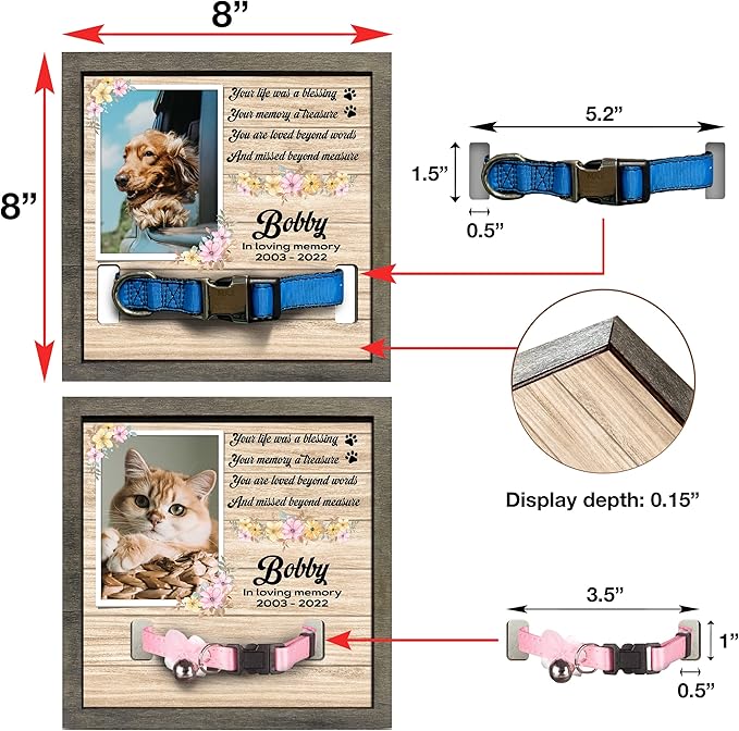 Memorial Gifts Customized Dog Picture Frame Dog Loss Sympathy Gift Personalized - Image 3
