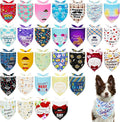 30 Pack Fathers Day Dog Bandanas Bulk by Bestwishforyou