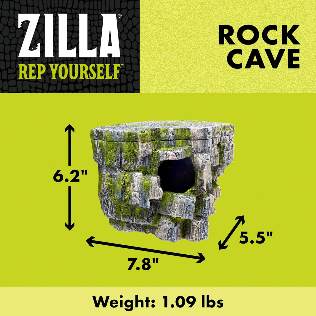Zilla Rock Cave Vertical Décor, Reptile Hides for Geckos and Frogs