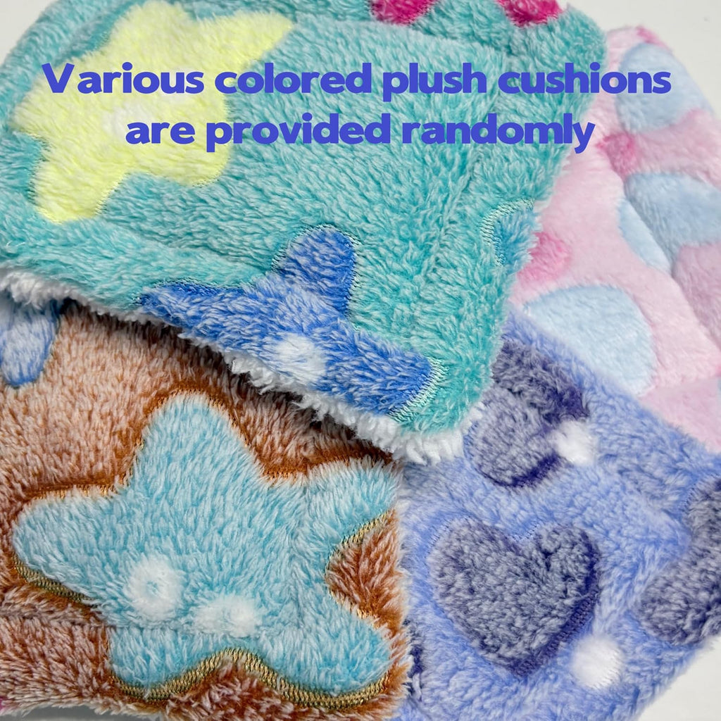 TUTU&LELE Starry Sky Hamster Hideout with Plush Cushion for Dwarf Hamsters (Purple)