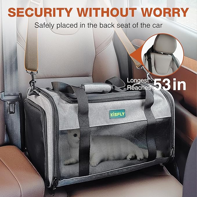 TSA Approved Pet Carrier in Cabin, Top-Open Portable Dog Carrier - Image 4