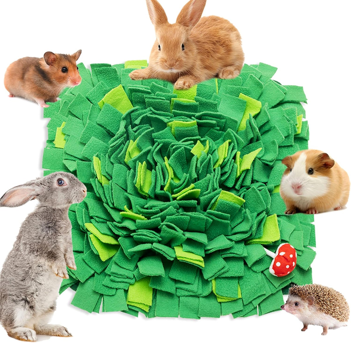 Rabbit Foraging Mat, Interactive Bunny Snuffle Feeding Toy