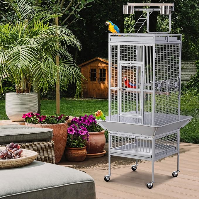 Nova Microdermabrasion 61 Inches Large Bird Cage Play Top Parrot Cockatiel - Image 2