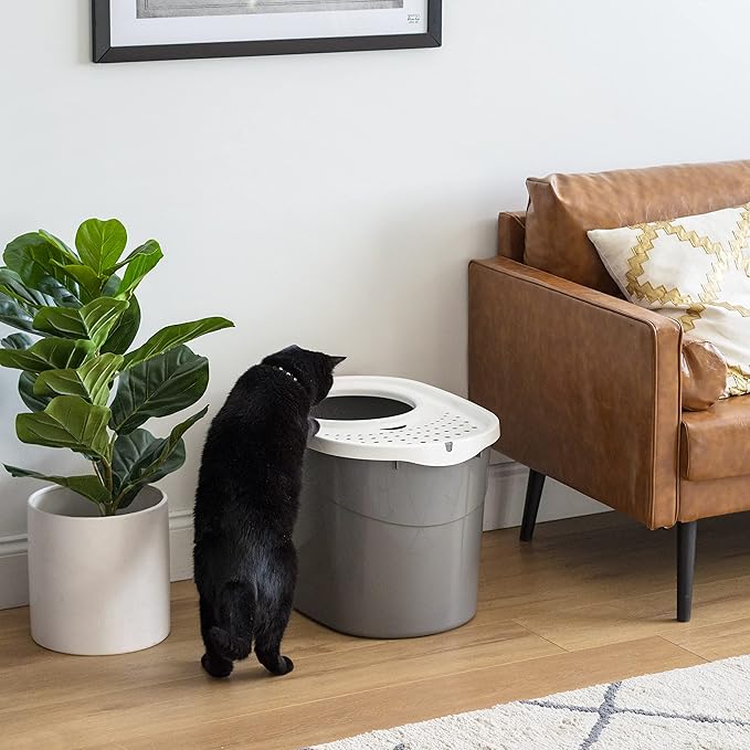 IRIS USA Top Entry Cat Litter Box, Large Enclosed - Image 10