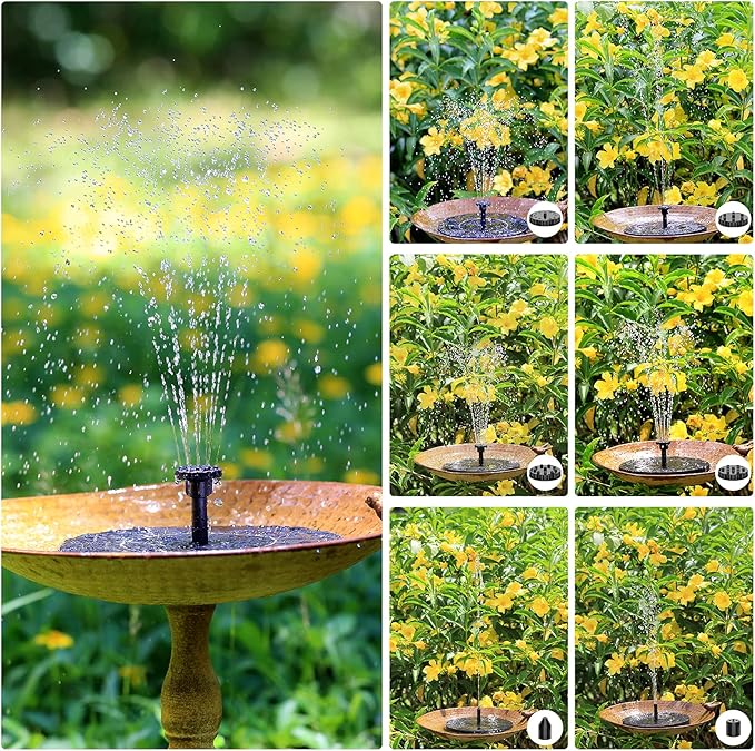 AISITIN 2.5W Solar Bird Bath Fountain Pump, Solar Fountain Pump - Image 5