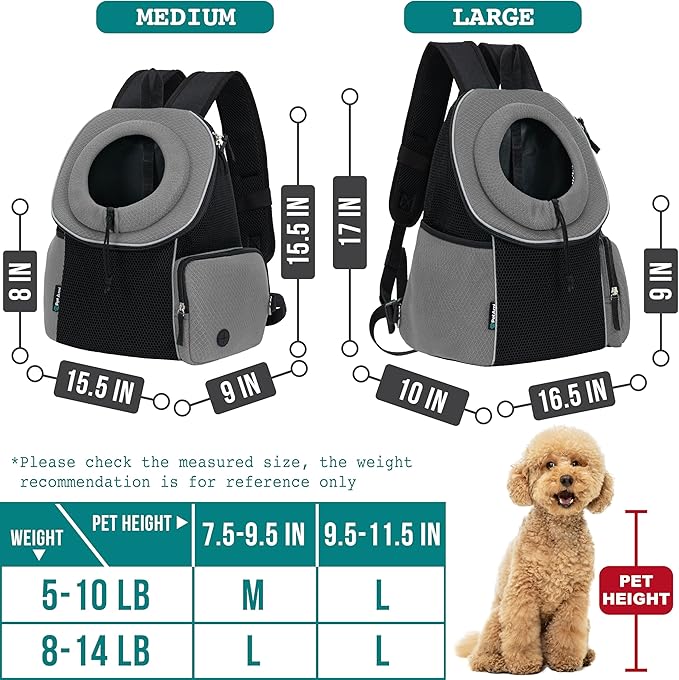 PetAmi Front Carrier Backpack for Dogs and Cats - Image 3