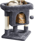 Yaheetech Small Cat Tree 23.5in for Kittens & Senior Cats, Low Profile Gray