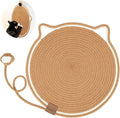 Cat Scratcher Mat, Natural Cotton Rope Cat Scratch Pad, 15.7'' Round Horizontal by LetalongPetSupplies