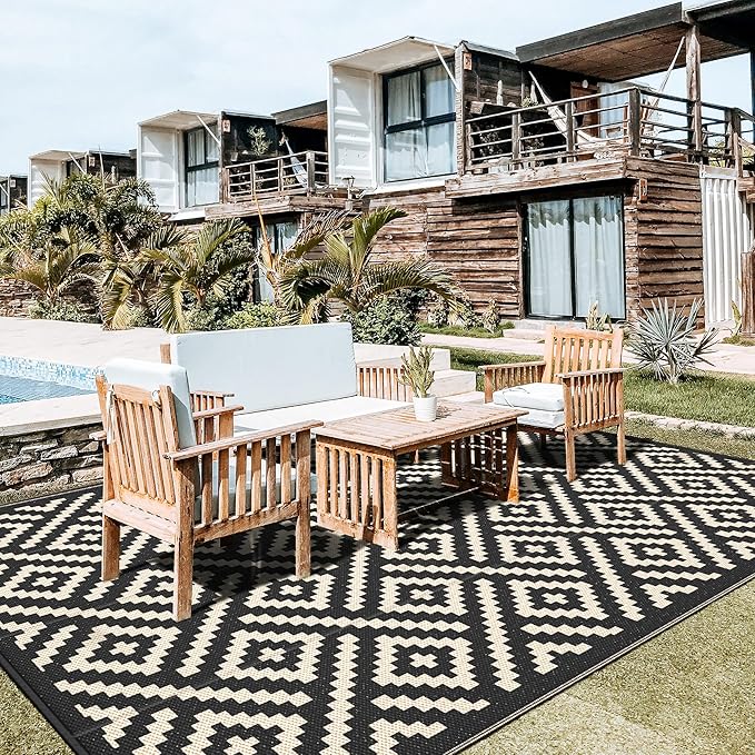 GENIMO Outdoor Rug for Patio Clearance, Reversible Plastic Straw Rugs for RV - Image 7