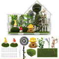 Acrylic Jumping Spider Enclosure Kit 19PCS with Decor