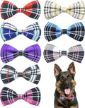 PET SHOW 8 Pack Plaid Big Dogs Collar Bow Ties by PETSHOW