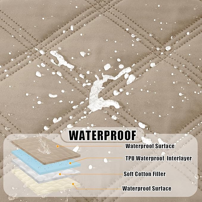 Smiry Waterproof Dog Bed Cover Blanket 68x82, Soft Reversible Pet Blanket - Image 2