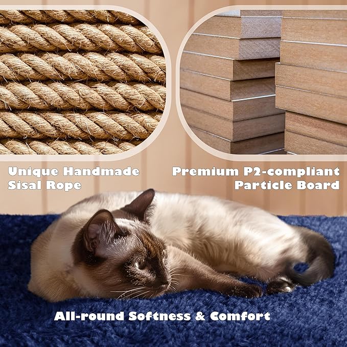 Yaheetech 54in Cat Tree Tower Condo Furniture Scratch Post - Image 7