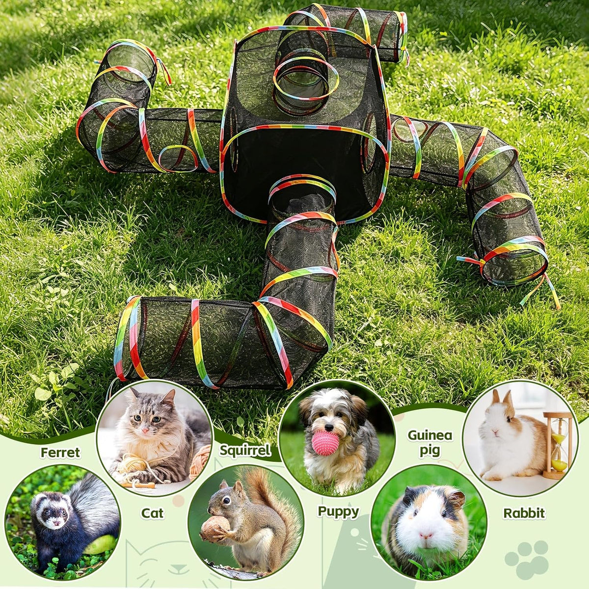 CypherX Cat Tunnel for Indoor Cats, Large Collapsible Cat Tube Toys
