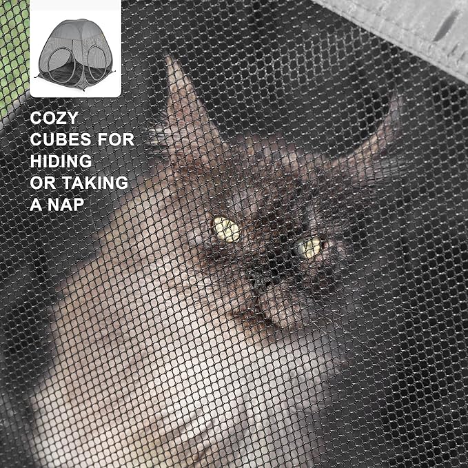 Catio Outdoor Cat Enclosure, 3-in-1 Extra Large Portable Cat Playpen - Image 5