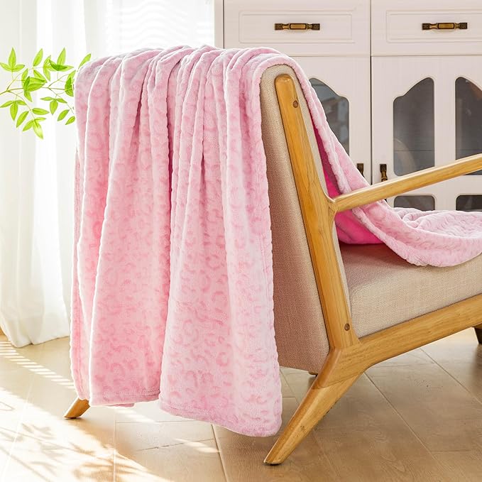 Bnuitland Leopard Print Fleece Flannel Throw Blanket - Image 3