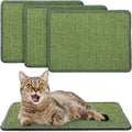 4 Pcs Cat Scratcher Mat Sisal Scratch Mats Horizontal Floor Scratching Pad Rug Sisal Fabric Cat Scratch Mat for Protecting Carpets Sofas and Cat Grinding Claws Green 11.8" x 15.7"