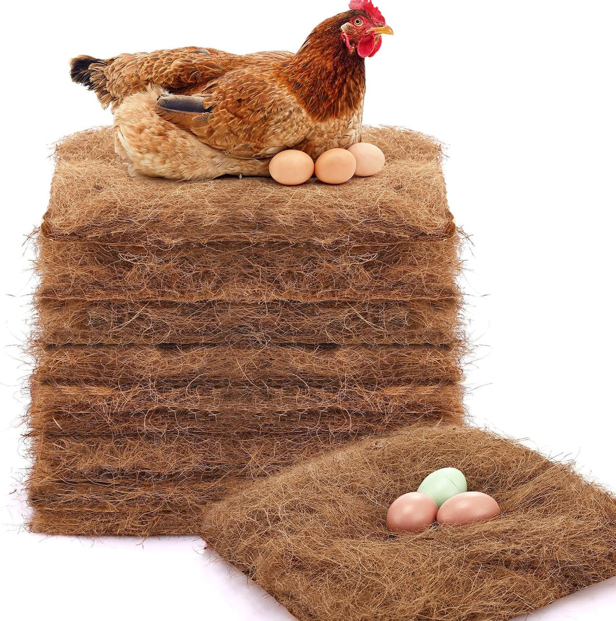 Yerliker Chicken Nesting Box Pads Laying Hen Chicken Coop Bedding,6 Pack