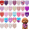 30 Pack Valentines Day Dog Bandanas Bulk by Bestwishforyou