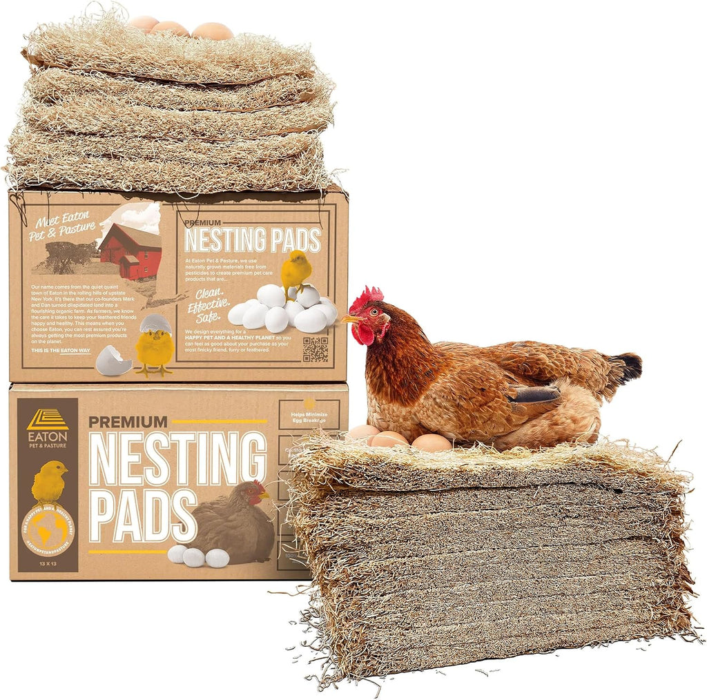 Eaton Pet and Pasture 10 Pack Nesting Pads for Laying Hens, 13 x 13 Inch