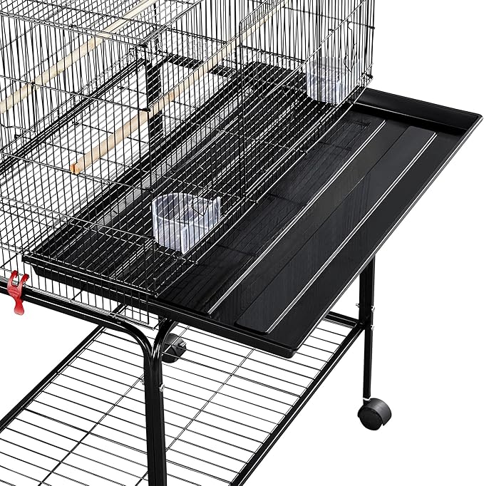 Yaheetech 47-inch Rolling Breeding Flight Bird Cages - Image 9