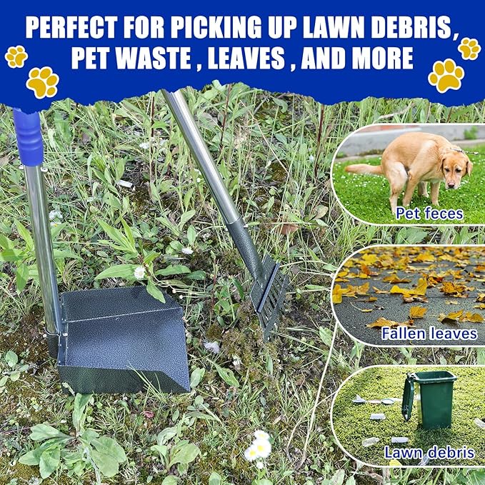 Pooper Scooper for Dogs, Dog Pooper Scooper Long Handle, Height Adjustable Pet - Image 5