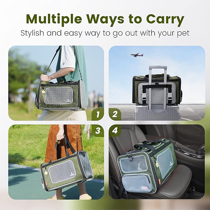 Pawaii Pet Carrier, TSA Airline Approved Cat Carrier, Soft Sided Collapsible - Image 7