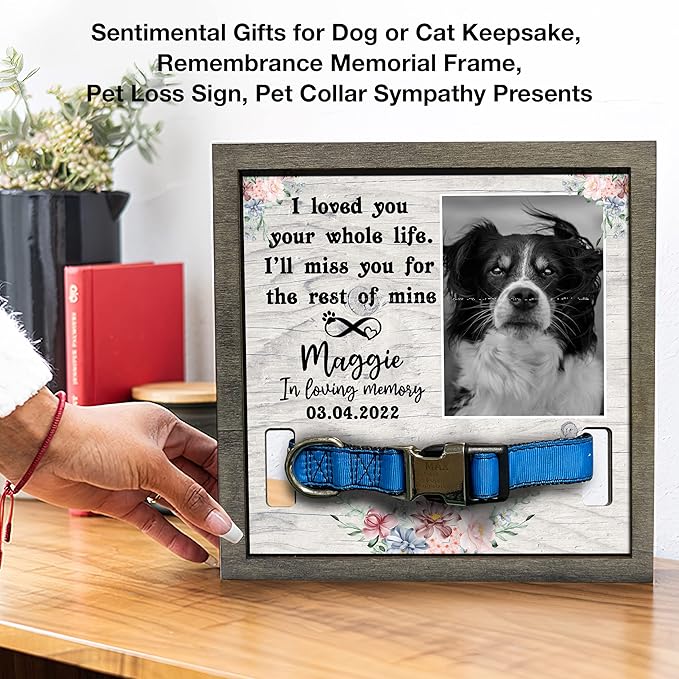 Customized Pet Keepsake Frame Dead Pet Xmas Memorial Dog Remembrance Frame - Image 7