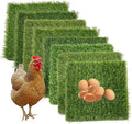 KuGuo Chicken Nesting Box Pads, 6 Pack, 12 x 12 in, Grass Style Mixed