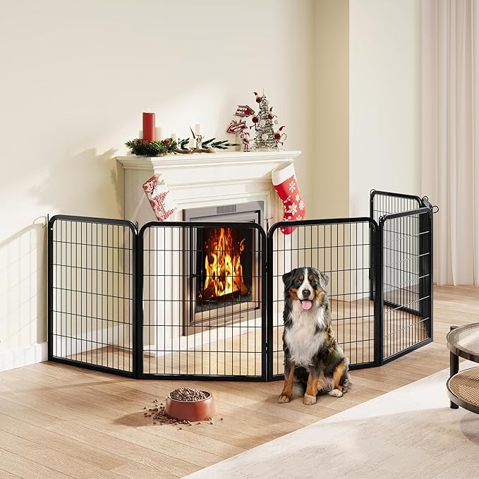 Yaheetech Dog Playpen Outdoor, 32 inch 8 Panels Dog Pen Indoor Heavy Duty Puppy - Image 3