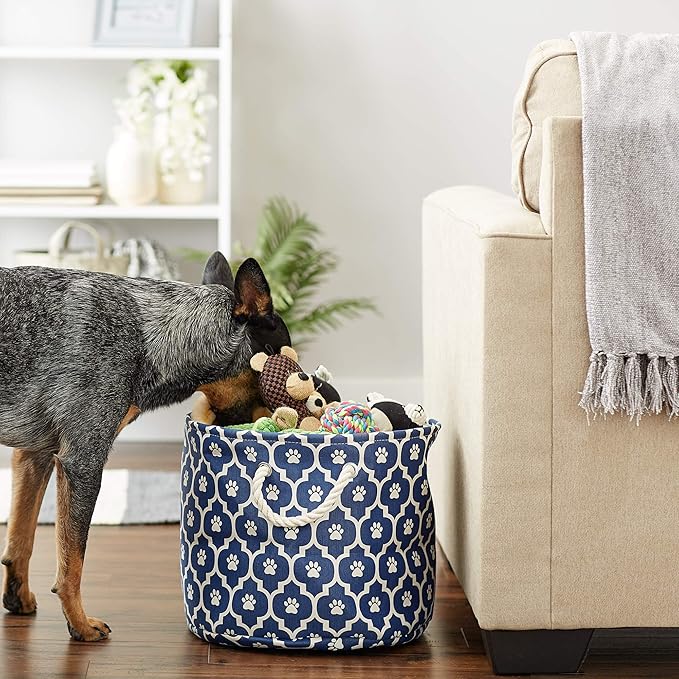 Bone Dry 6192 Pet Storage Collection Lattice Paw Print, Medium Round, Nautical - Image 5