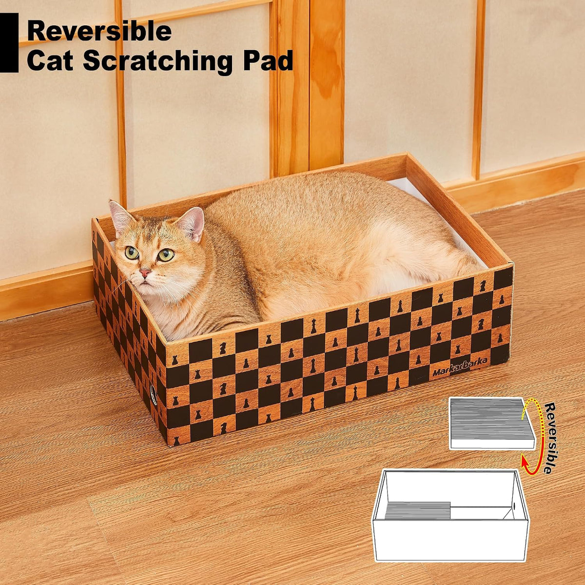 27" Cat Scratcher Bed & Sofa, Large Cardboard Cat Scratch Couch
