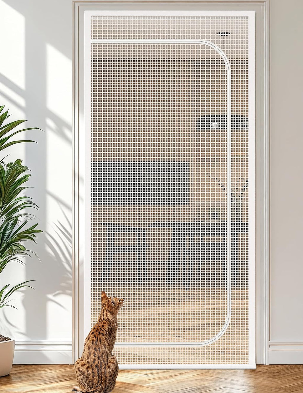 BFNN Cat Proof Screen Door, Extra Tall Mesh Gate, Fit 32'' x 80'' Door, D