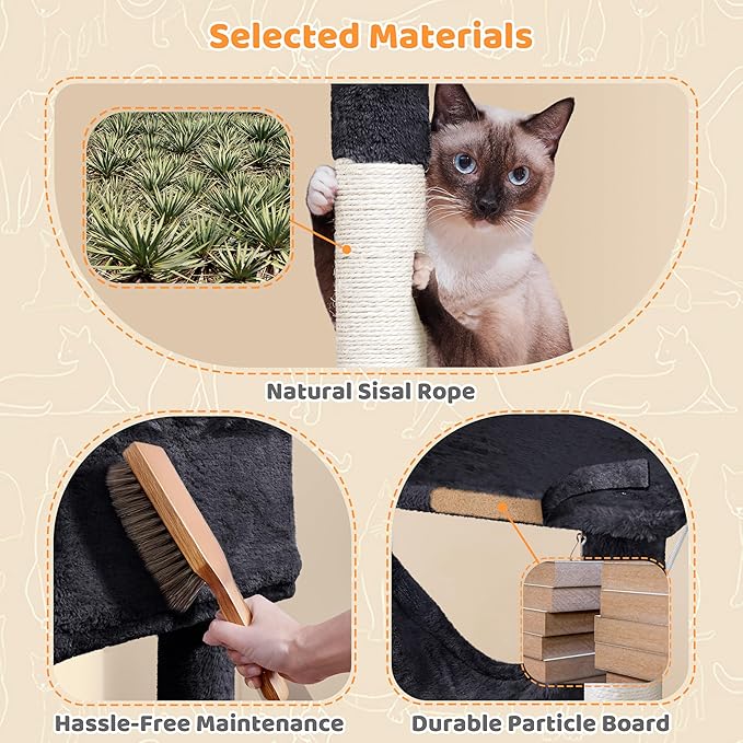 Yaheetech Multil-Level Cat Tree Cat House - Image 6