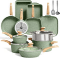 17 Piece Pots and Pans Set Non Stick, Induction Cookware Sets
