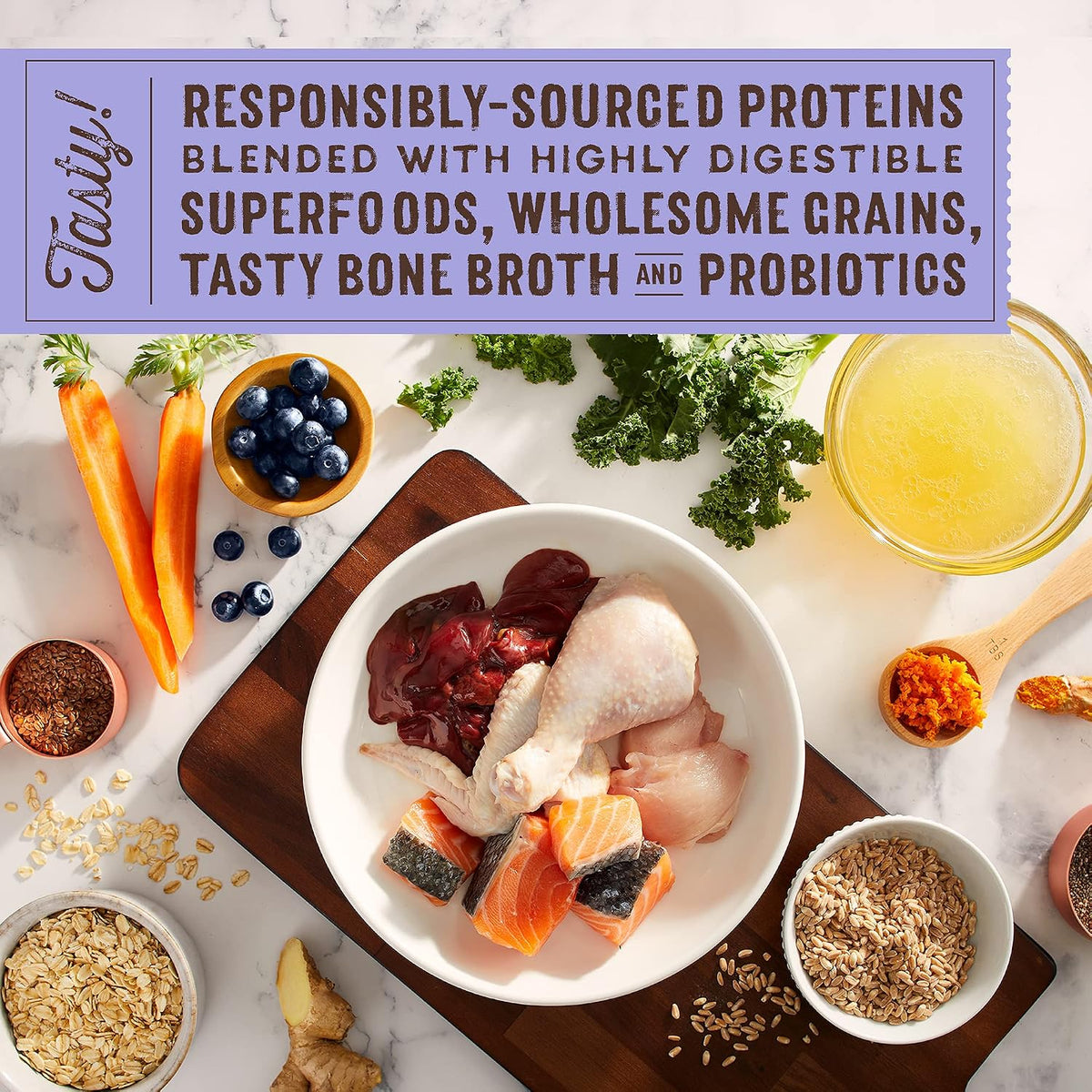 Stella & Chewy's SuperBlends Raw Blend Wholesome Grains Puppy Cage-Free Chicken & Wild Caught Salmon Recipe with Superfoods, 3.25 lb. Bag (Pack of 2)