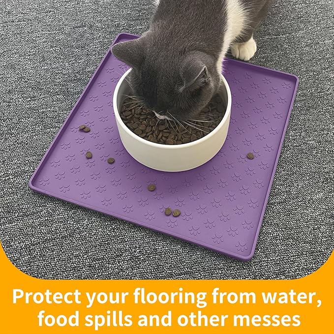 Ptlom Dog Food Mat Anti-Slip Bowl Mats - Image 5