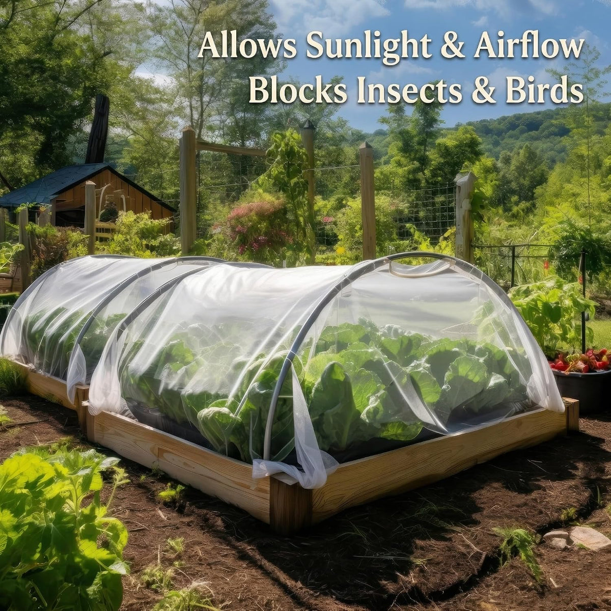 Garden Netting Cover for Bird, Insect & Bug Protection | 10x10 FT Fabric