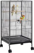 Yaheetech 40 Inch Wrought Iron Bird Cage Open-Top Parrot Cage by Yaheetech