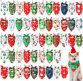 Abbylike 50 Pcs Christmas Dog Bandanas Bulk Xmas Bandanas by Abbylike
