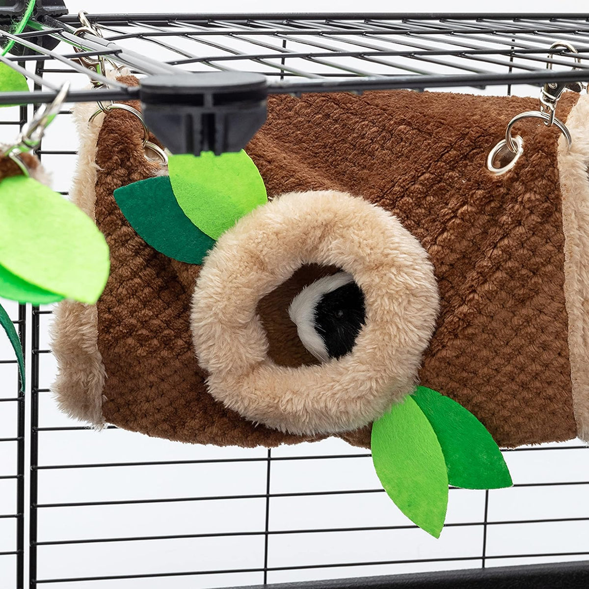 Guinea Pig Hideout, Fleece Rat Tunnel & Hammock Set House Cage Accessories