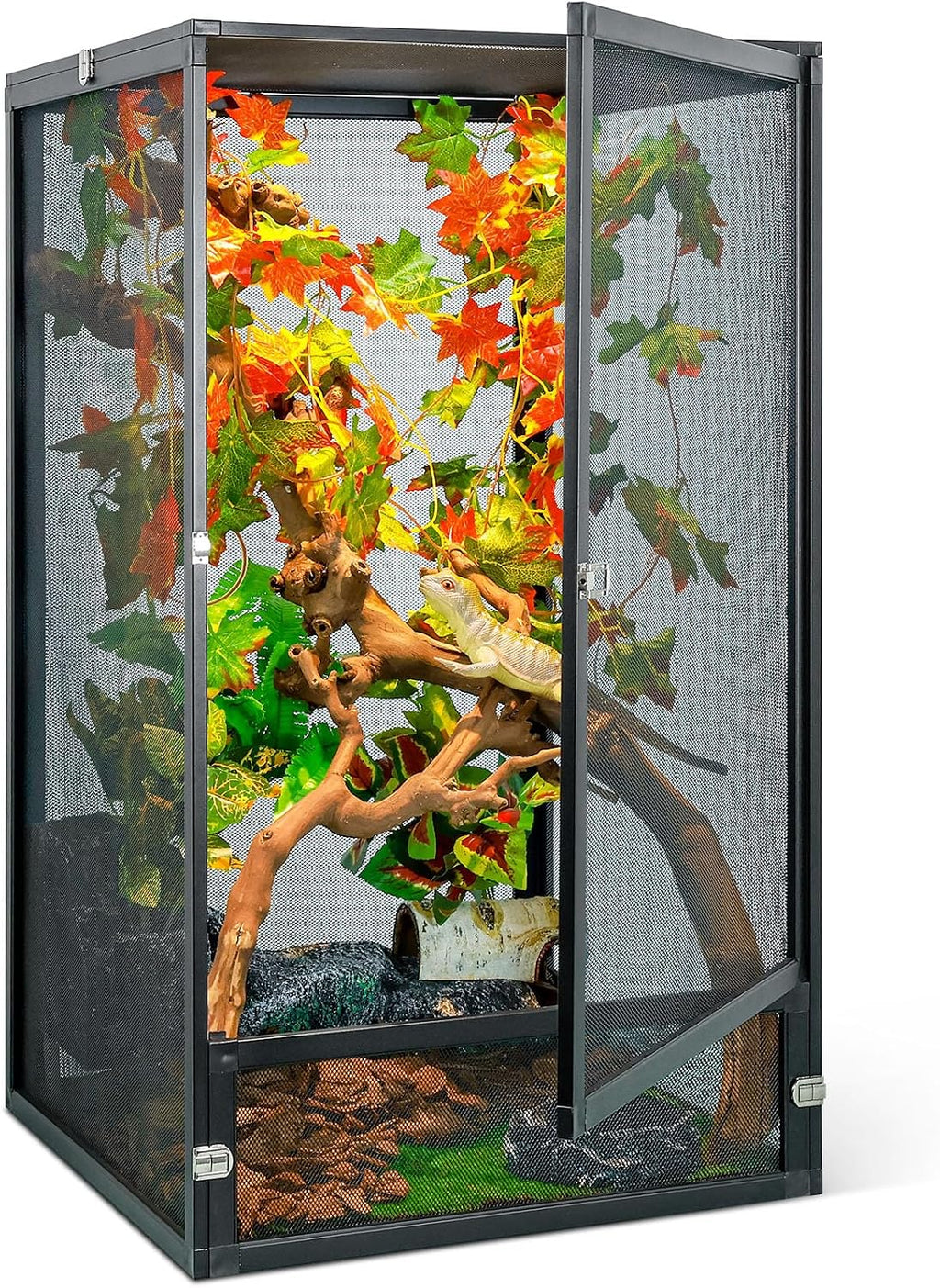 13 Gal Foldable Reptile Terrarium for Gecko & Dragon