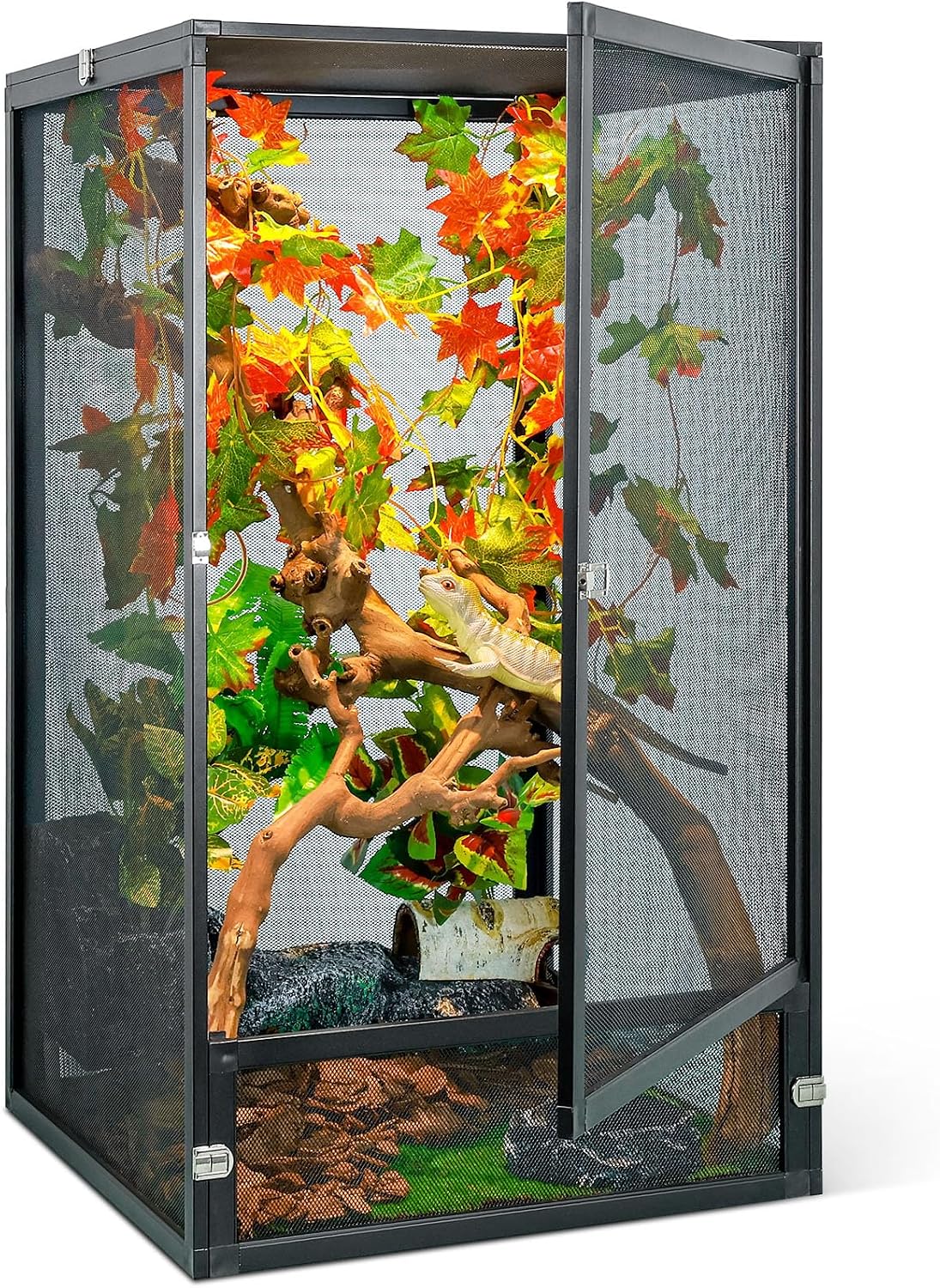 13 Gal Foldable Reptile Terrarium for Gecko & Dragon