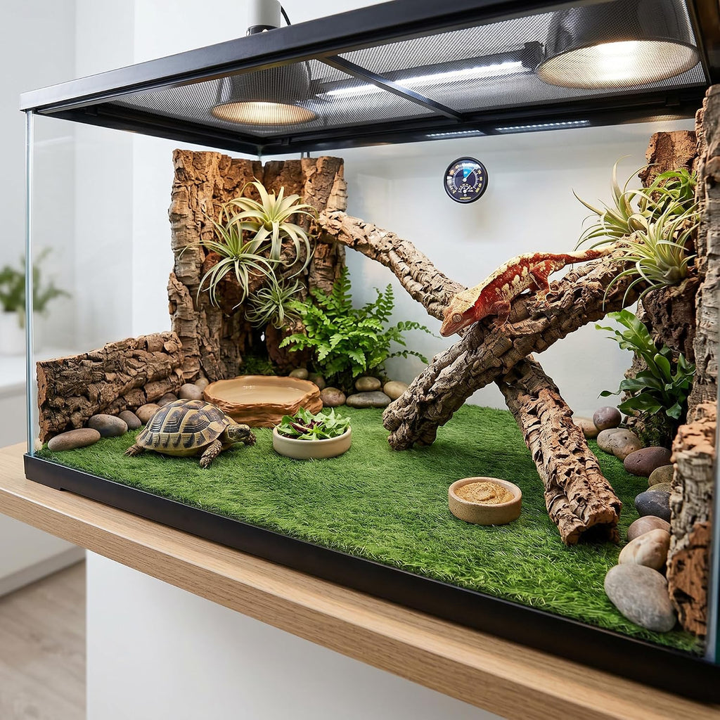 Reptile Carpet Substrate, Washable Absorbent Moss Mat Bedding Liner