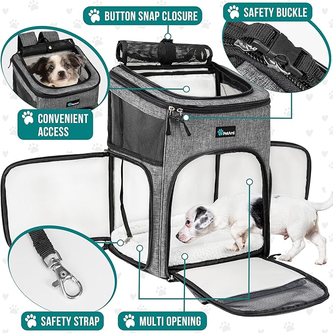 PetAmi Dog Backpack Carrier, Airline Approved Cat Backpacks - Image 3