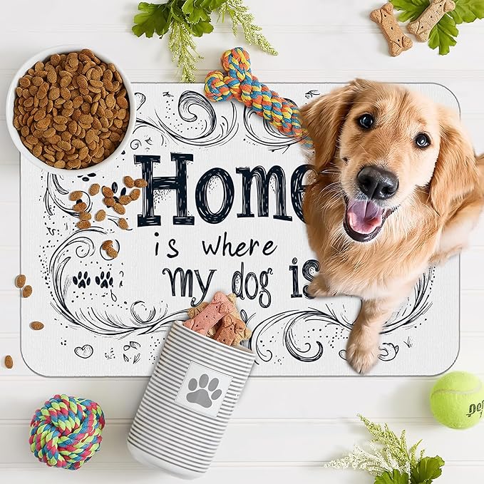 Home is Where My Dog is Dog Food Mat - Image 7