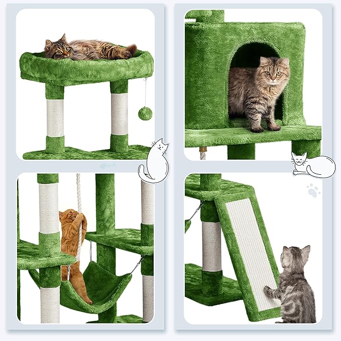 Yaheetech Cat Tree Cat Tower, 63in Multi-Level Cat Tree - Image 4