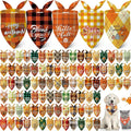 Sweetude 100 Pcs Fall Dog Bandanas Bulk Plaid Bandanas by Sweetude
